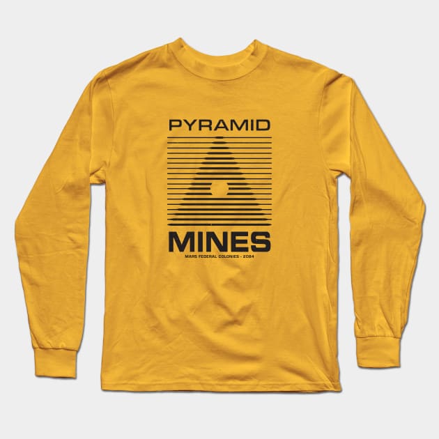 Pyramid Mines - Mars Federal Colonies 2084 Long Sleeve T-Shirt by BodinStreet